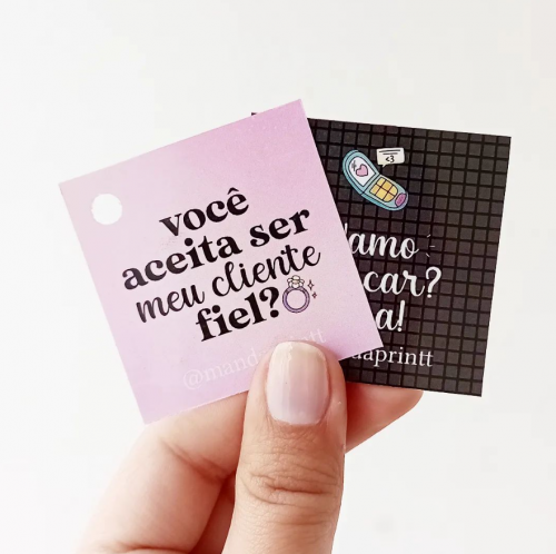 Mini Tag - Verniz total frente